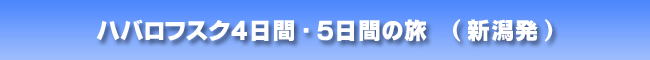 ハバロフスク４日間・５日間の旅　(新潟発)
